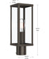Ryle 1-Light Post Mount Lantern with Clear Glass Panels Antique Bronze