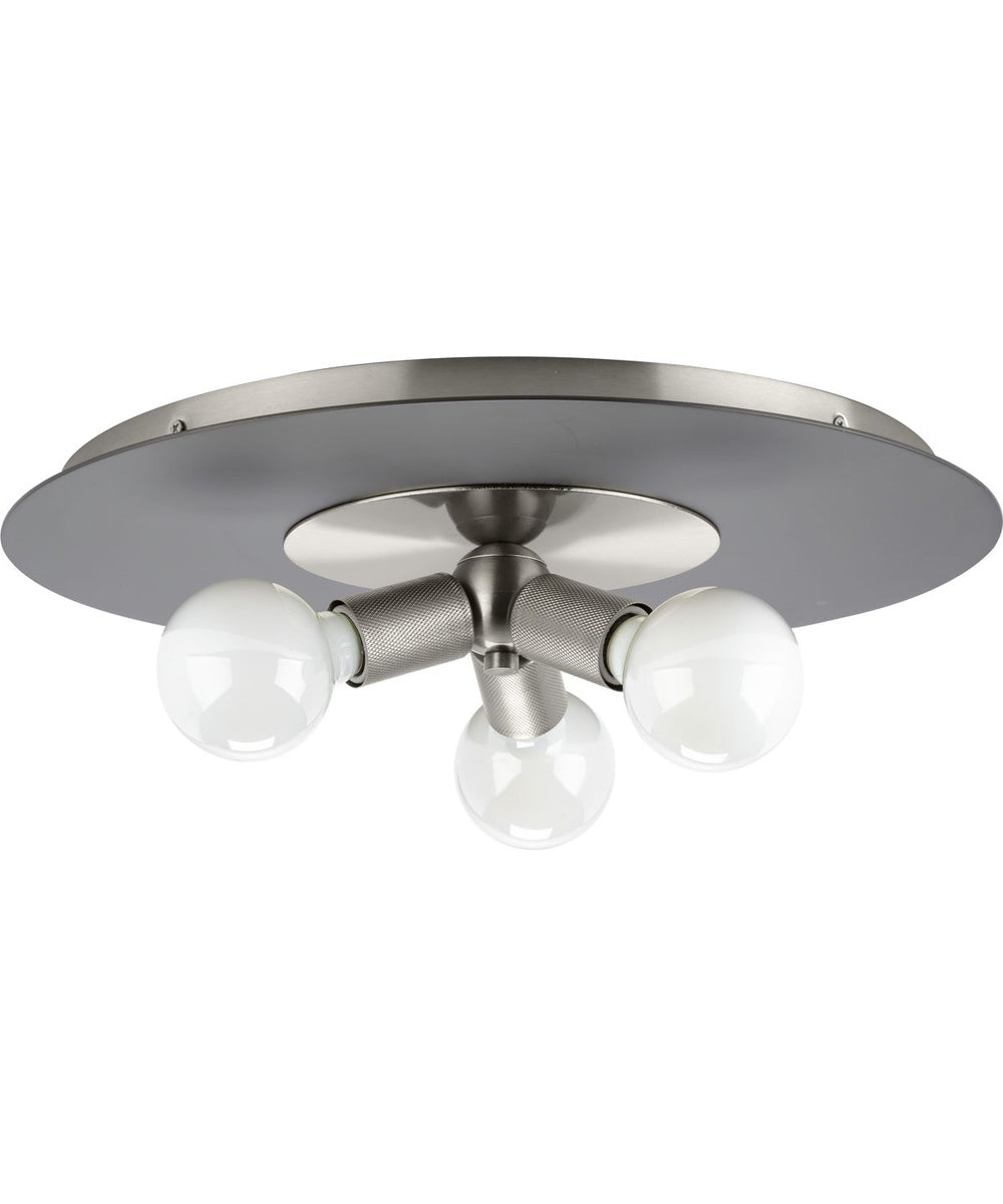 Trimble 3-Light 18" Flush Mount Brushed Nickel
