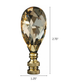 Swarovski Crystal Large Champagne Teardrops Polished Brass Lamp Finial 2.75"h