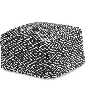 Jasett Pouf Black/Ivory