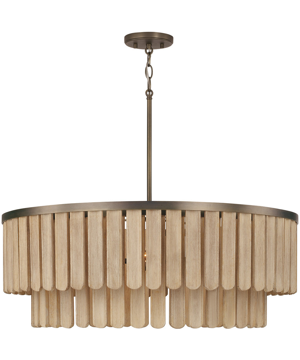 Jada 6-Light Pendant Dark Brass