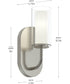 Mack 1-Light Wall Sconce with Layered Glass Shade Brushed Nickel