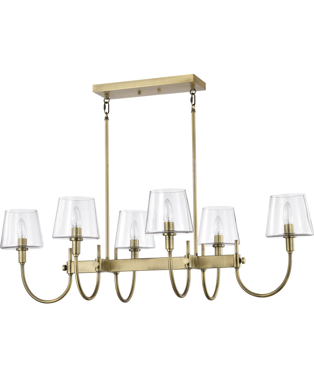 Brookside 6-Light Pendant Vintage Brass