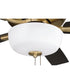 EOS 2 Light Frosted White Bowl 52" Ceiling Fan 2-Light Fan Satin Brass