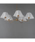 Saxon 5-Light Chandelier Natural Aged Brass