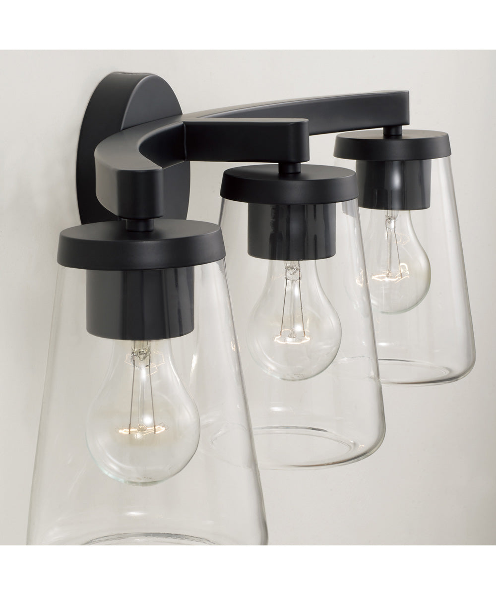 Aaron 3-Light Vanity Matte Black