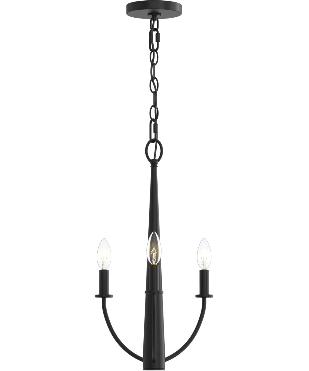 Jheni 3-Light Chandelier Matte Black