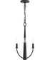 Jheni 3-Light Chandelier Matte Black