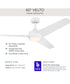 Velto 60-in. 3-Blade LED Modern Ceiling Fan Matte White
