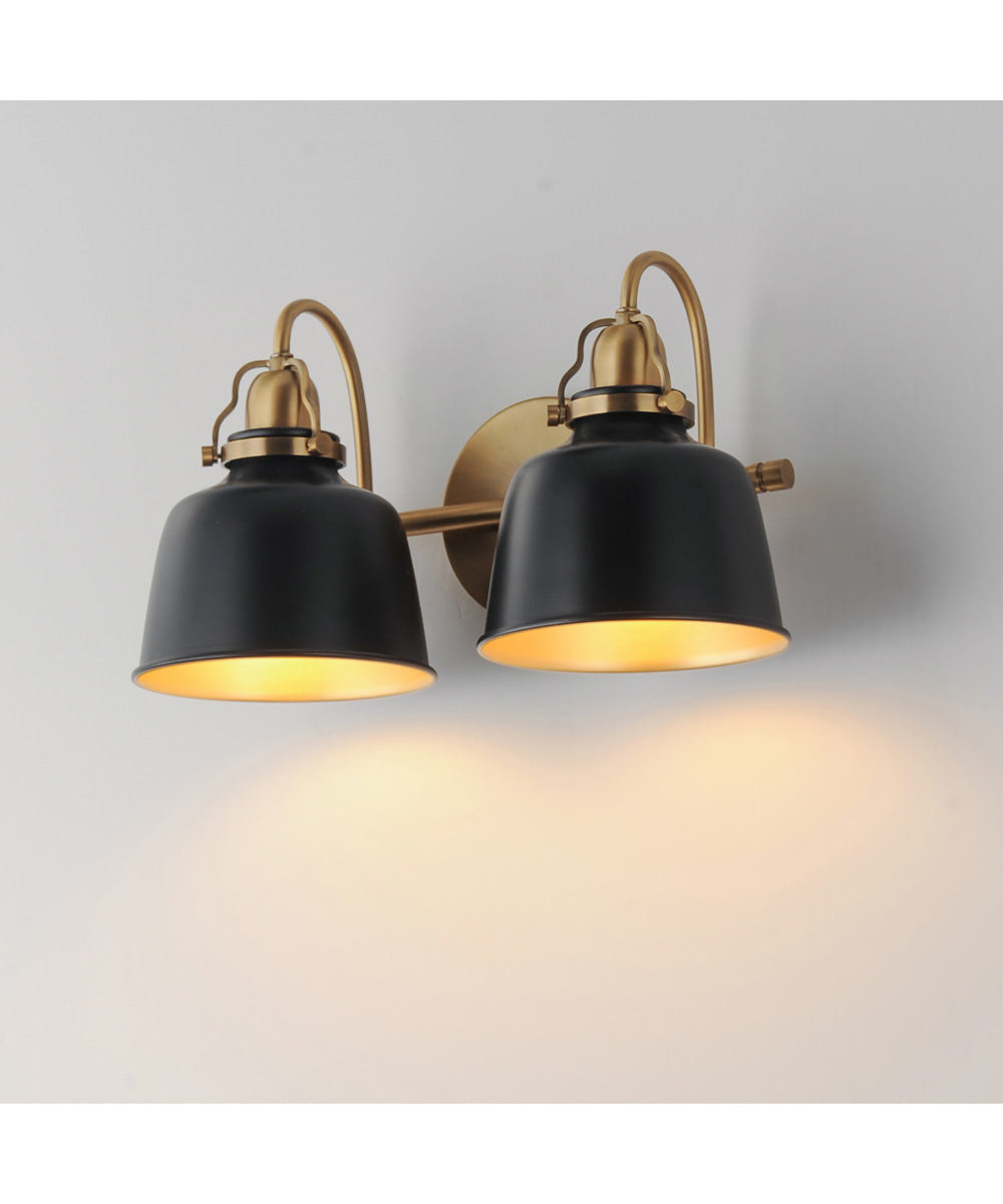 Hollis 2-Light Sconce Natural Aged Brass