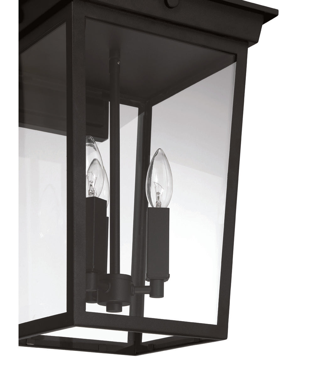 Duncan 3-Light Outdoor Lighting Textured Black