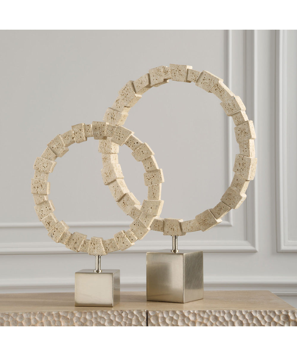 Ivory Fusion Stone Rings, Set of 2