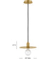 Lulu 1-Light Small Convertible Pendant in Lacquered Brass