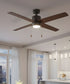 52" Aldea 4-Blade Ceiling Fan Oil Rubbed Bronze Motor Finish and Walnut Blade Finish with Integrated LED Light