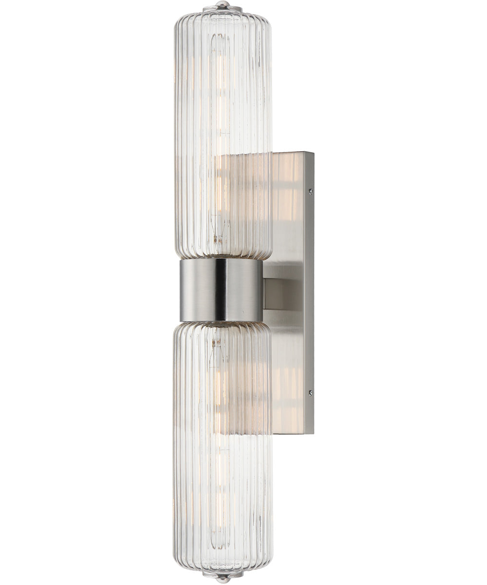 Kasbah 2-Light Wall Sconce Satin Nickel