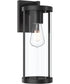 Kagen Large Outdoor Wall Light with Clear Glass Panels Matte Black