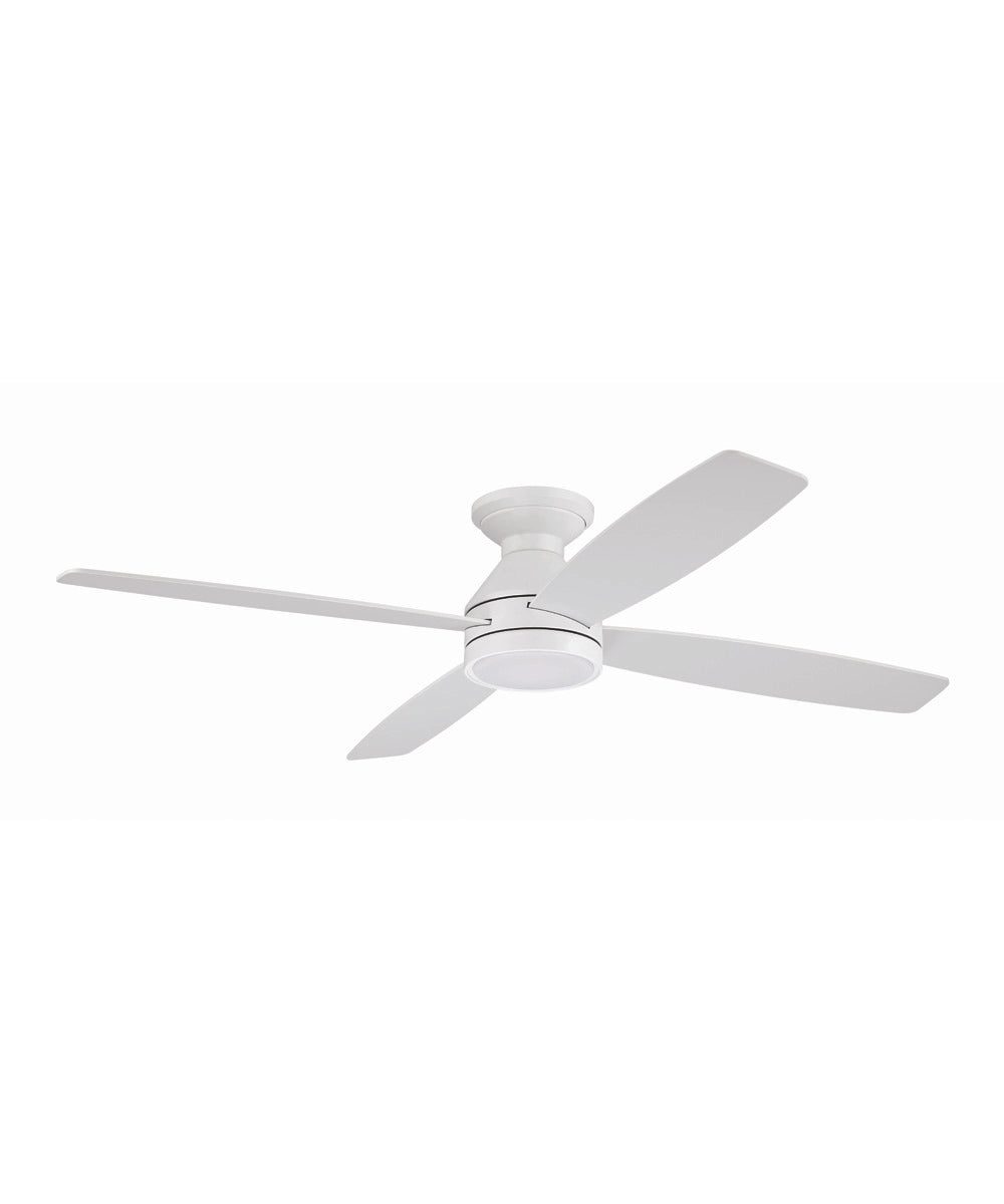 DeMarco 52" 4-blade Ceiling Fan Indoor/Outdoor Damp Rated 1-Light Fan White