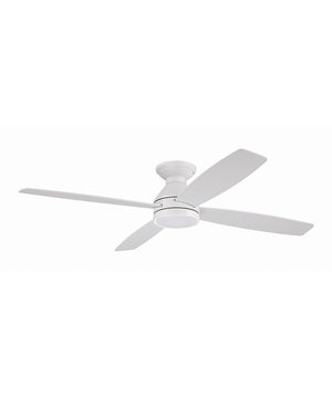 DeMarco 52" 4-blade Ceiling Fan Indoor/Outdoor Damp Rated 1-Light Fan White