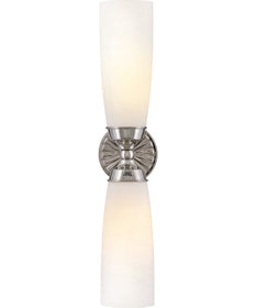 Alexis 2-Light Large Two Light Sconce in Polished Nickel