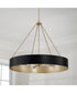 Weller 4-Light Chandelier Matte Brass and Black