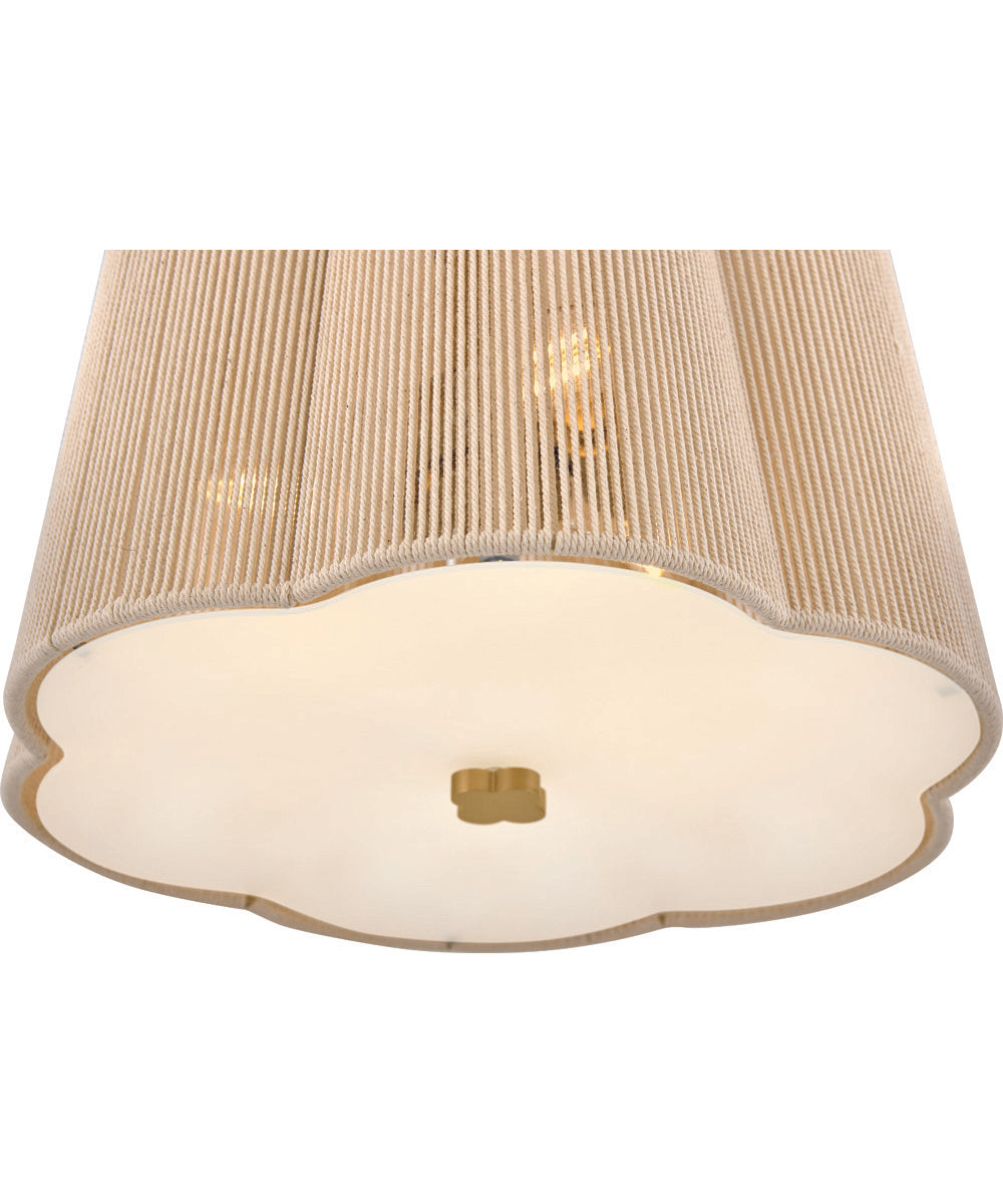 Sasha 3-Light Medium Pendant in Lacquered Brass