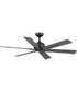 Brazas 56 in. 6-Blade Transitional Ceiling Fan Matte Black