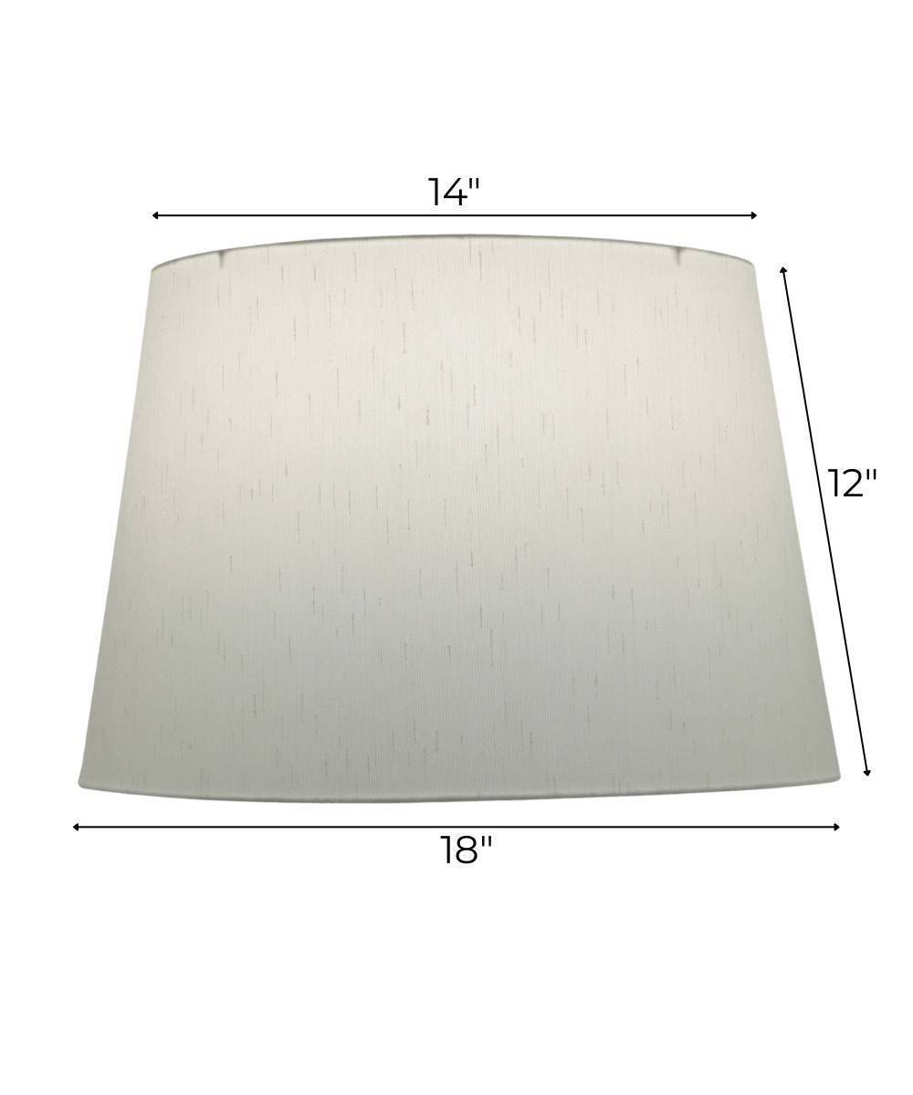 14x18x12 Global White/Rolled Edge Hardback Tapered Drum Lampshade
