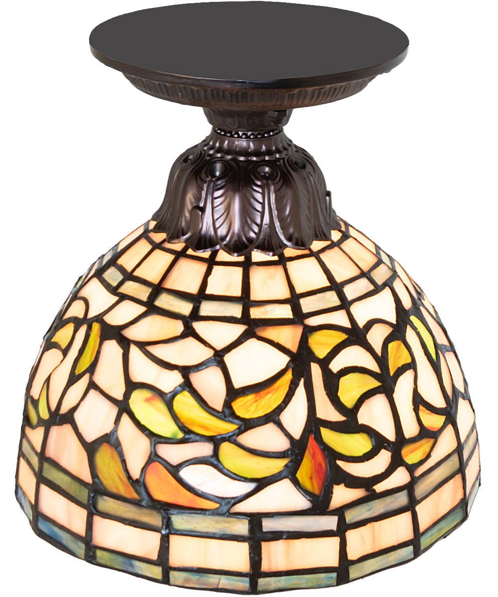 8" Wide Tiffany Turning Leaf Flushmount