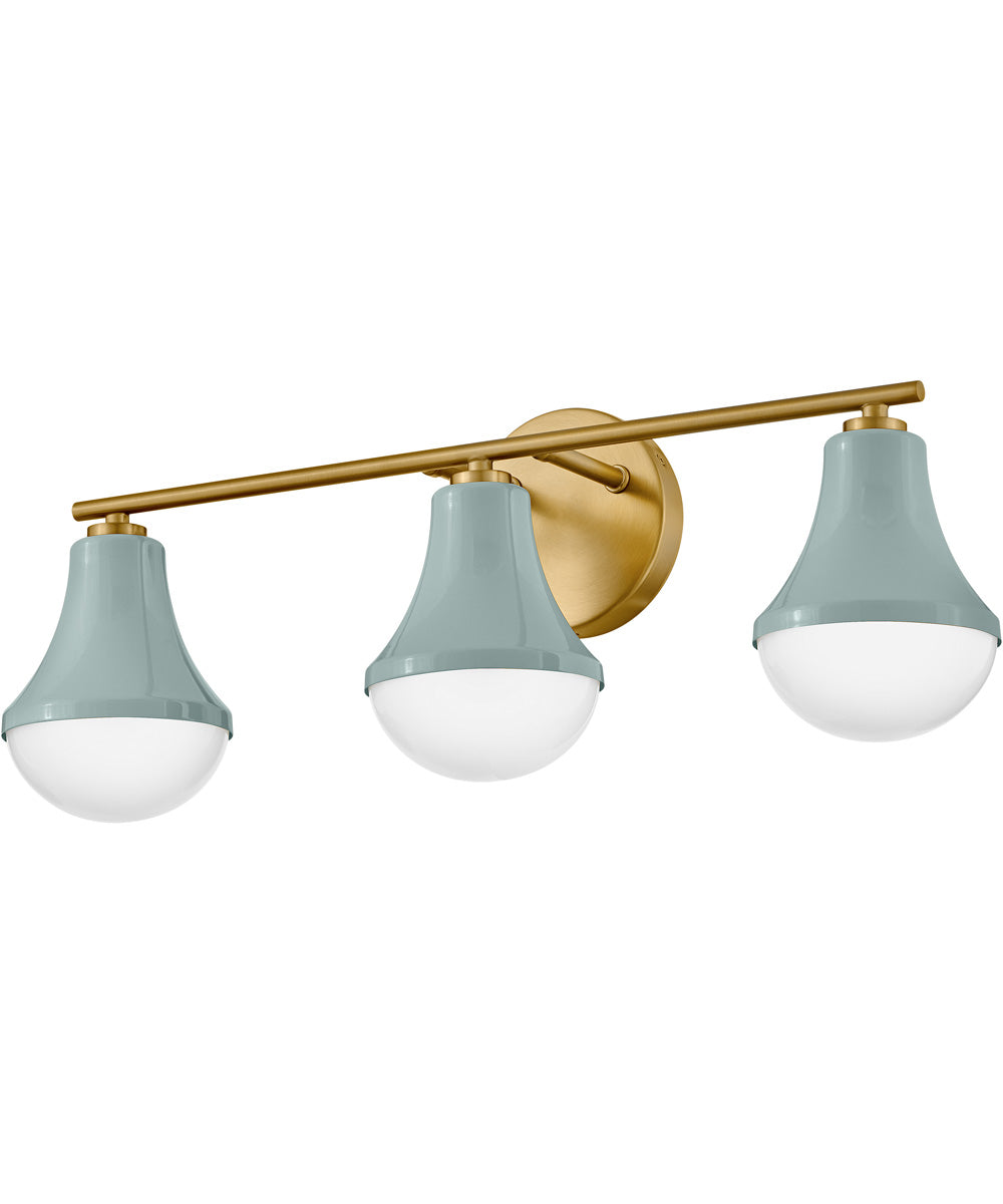 Haddie 3-Light Medium Three Light Vanity in Seafoam
