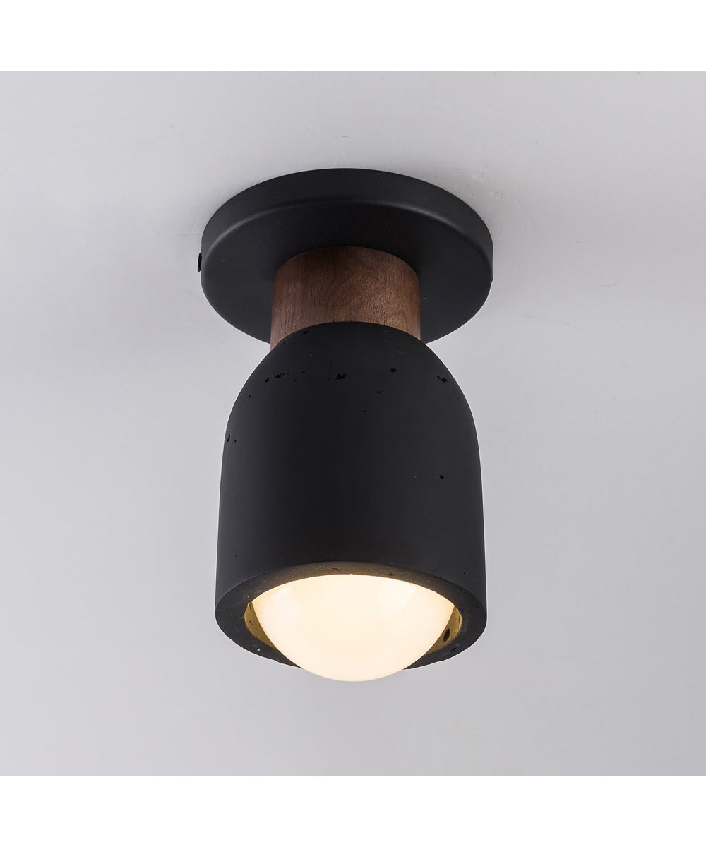 Pompeii 1-Light Flush Mount Lava / Black