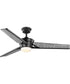 Kasota 56" 3-Blade Charcoal Linen/Indoor/Outdoor LED DC Motor Modern Ceiling Fan Graphite