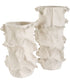 Ripple Crest White Vases Set of 2