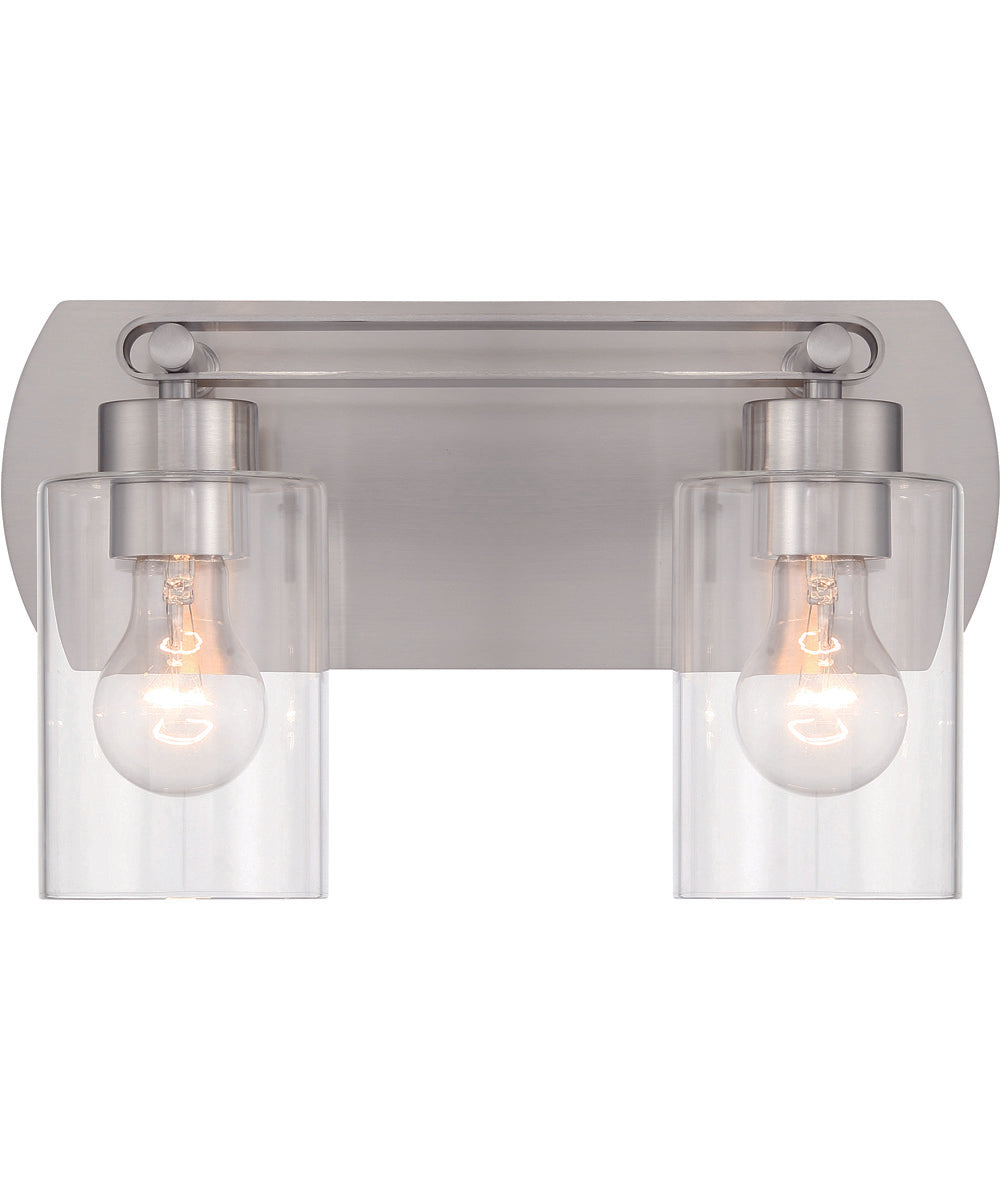 Hendrix 2-Light Lighting Brushed Polished Nickel