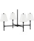 Beale 4-Light Medium Single Tier in Black