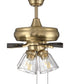 Eos Clear 4 Light 4-Light Fan Satin Brass
