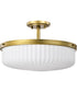 Solara 3-Light Close-to-Ceiling Natural Brass