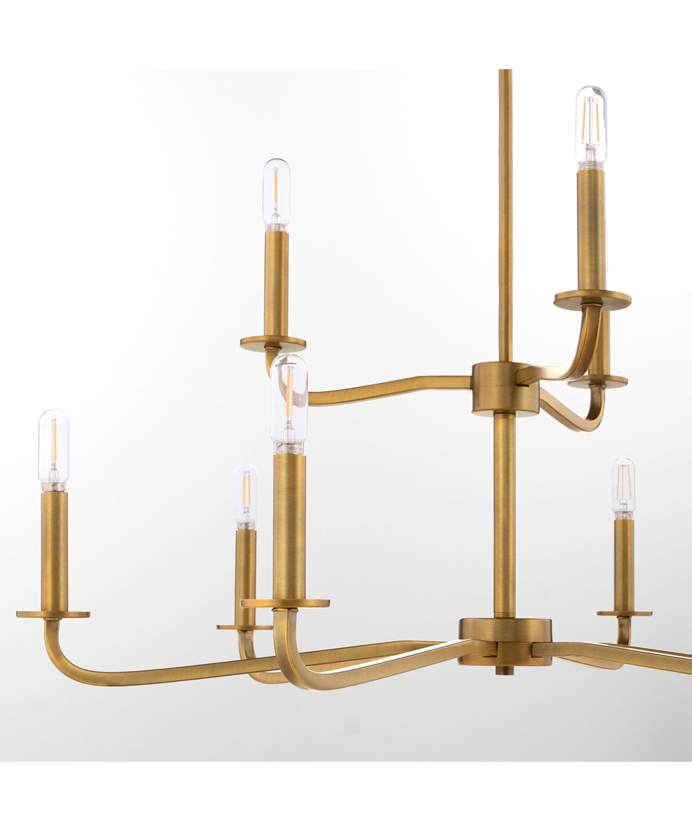 Rutherford 9-light Chandelier Brushed Brass