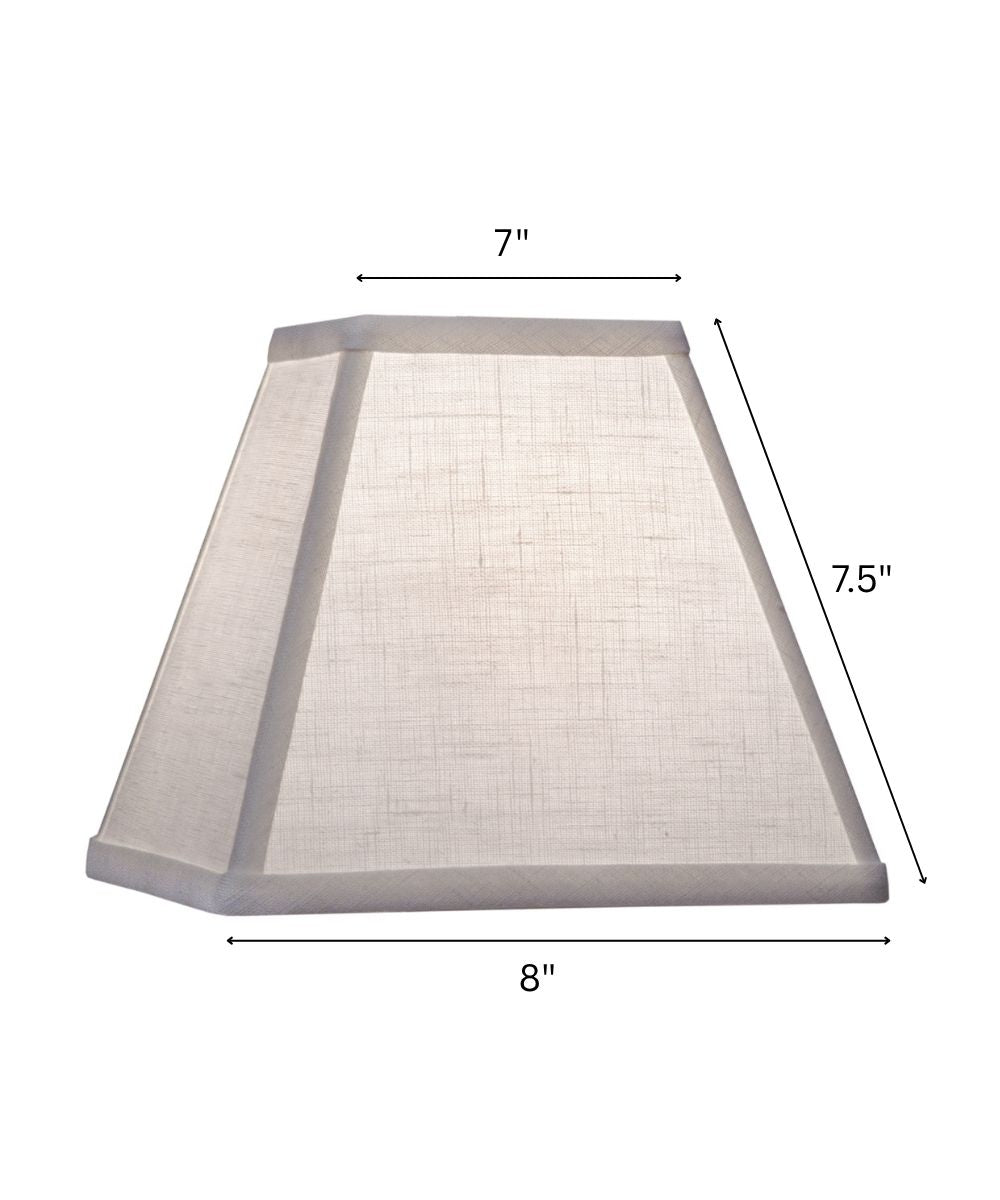 7x8x7 Cream Aberdeen Tapered Square Hardback Lampshade