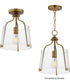 Bellmore 1-Light Pendant/Semi Flush Natural Aged Brass
