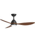 Drifter 52 inch Outdoor Fan w LED Black / Walnut
