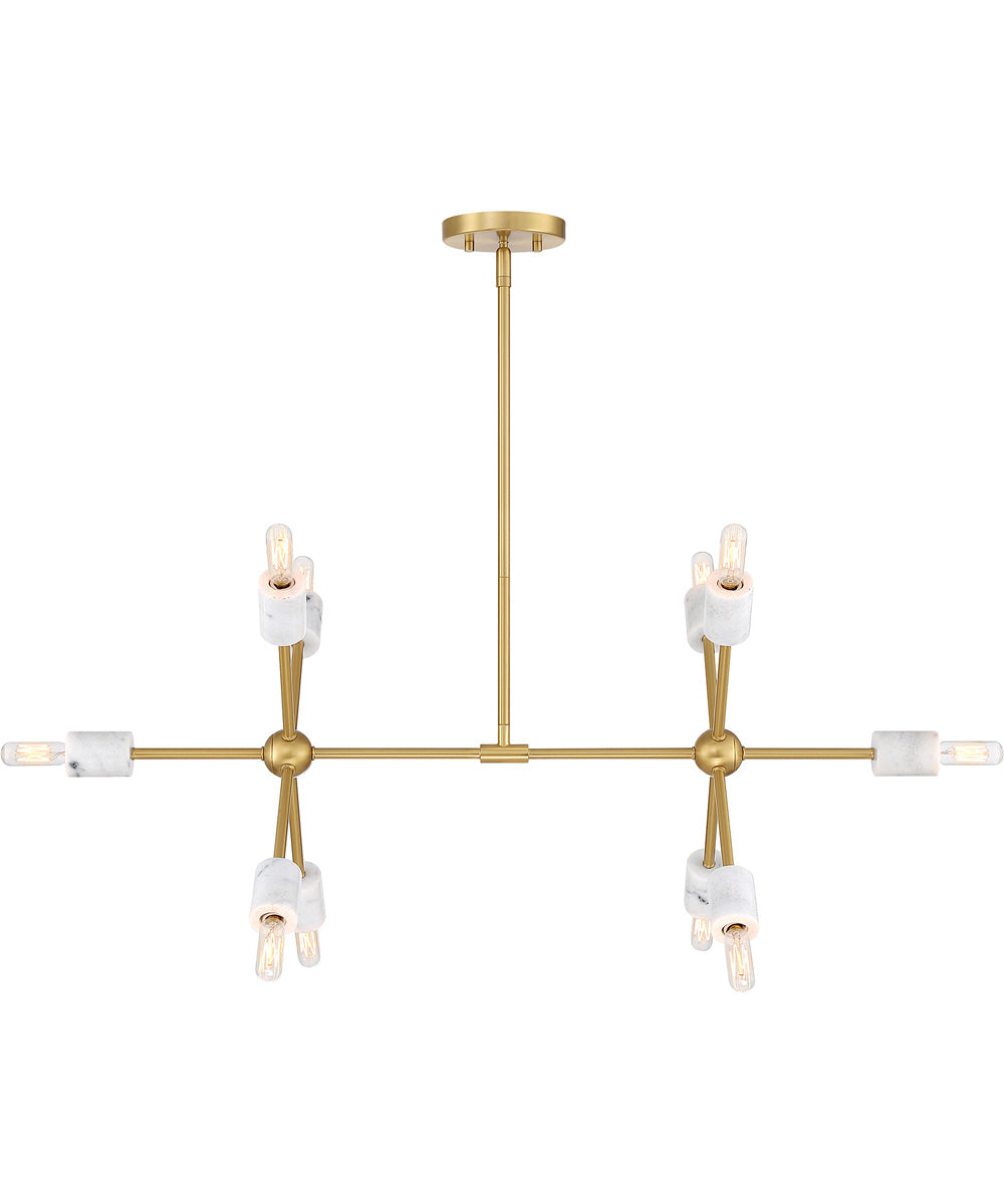 Star Dust 10 Light Island Pendant Brushed Gold
