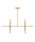 Star Dust 10 Light Island Pendant Brushed Gold