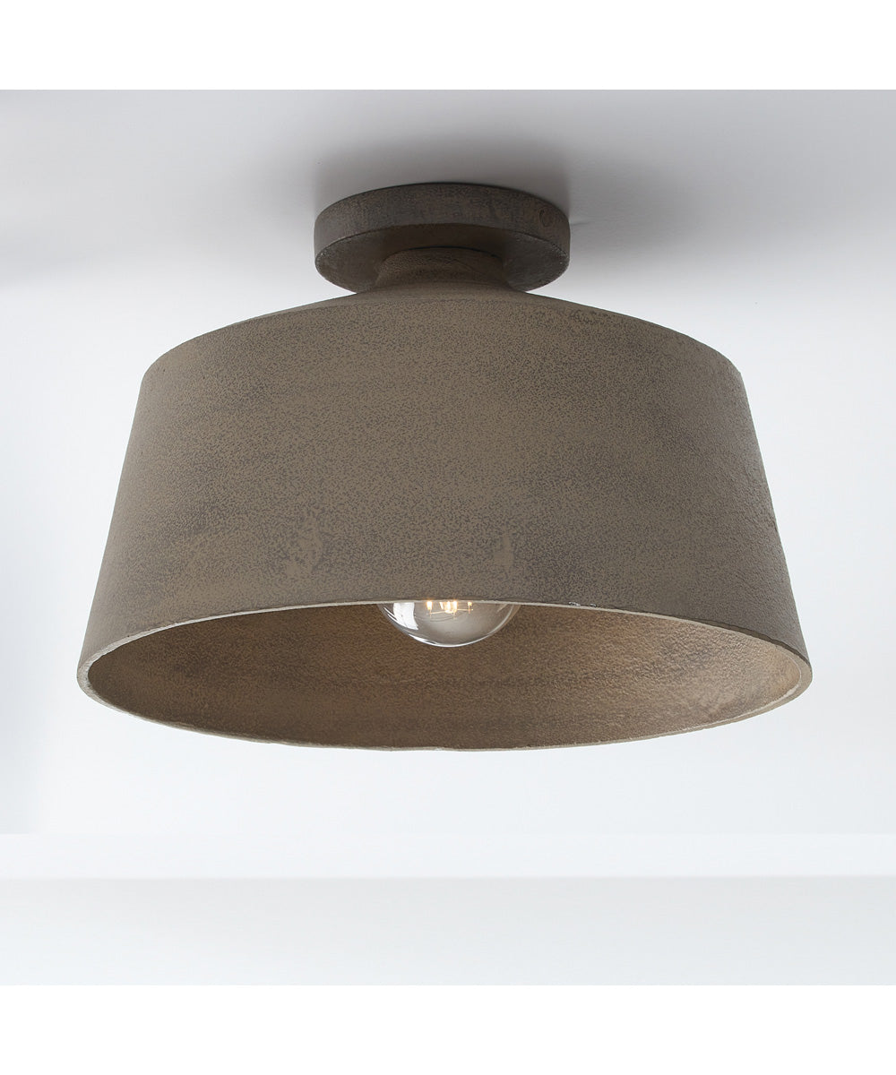 Quarry 1-Light Semi-Flush Clay