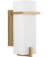 Antrim 1-Light Modern Small Outdoor Wall Lantern Soft Gold