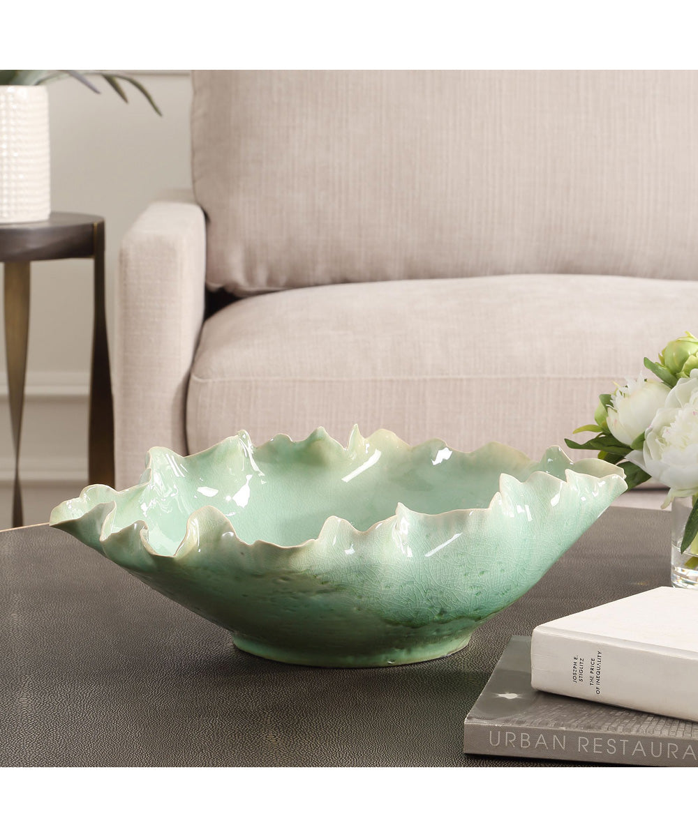 Lila Green Glass Bowl