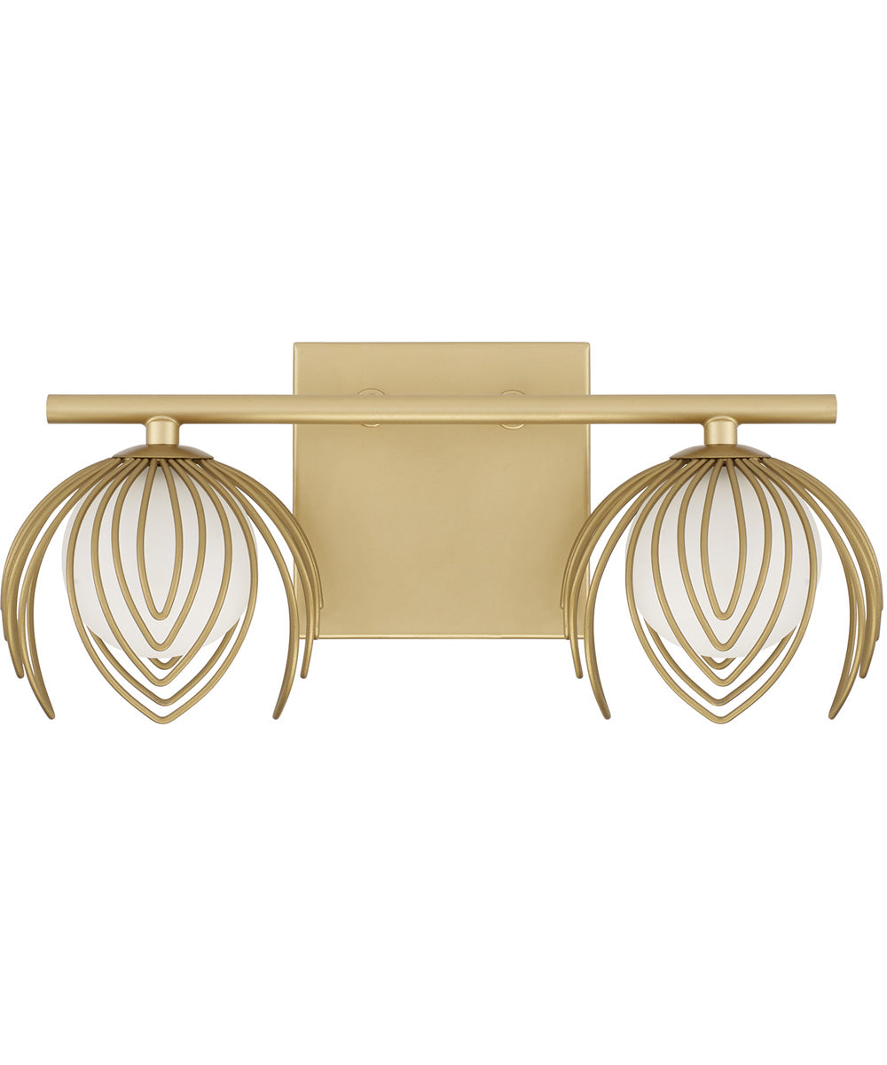 Flora 2-Light Vanity Buffed Gold
