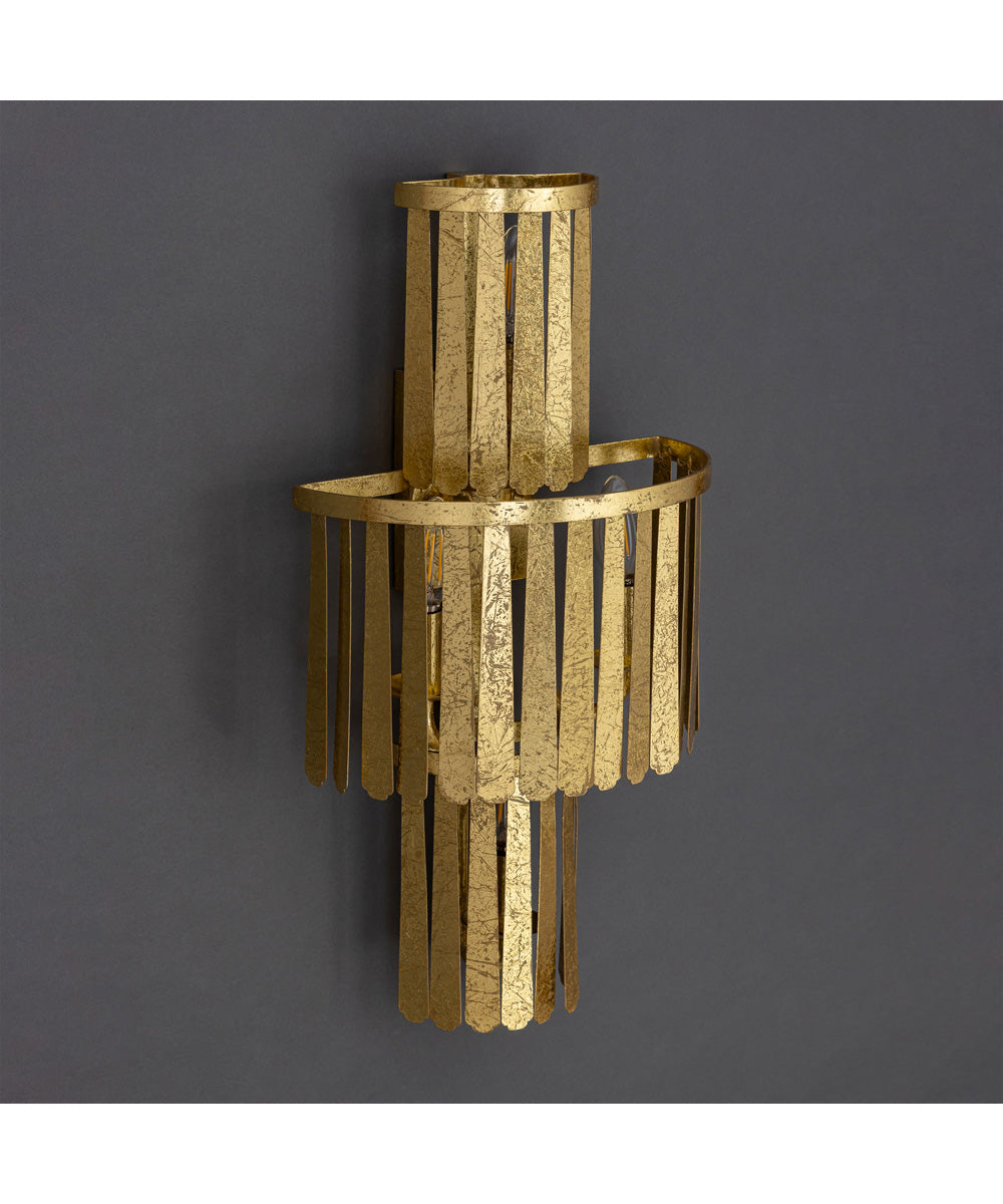 Regalia 3-Tier Wall Sconce Gold Leaf
