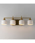 Bisque 4-Light Bath Vanity Natural Aged Brass