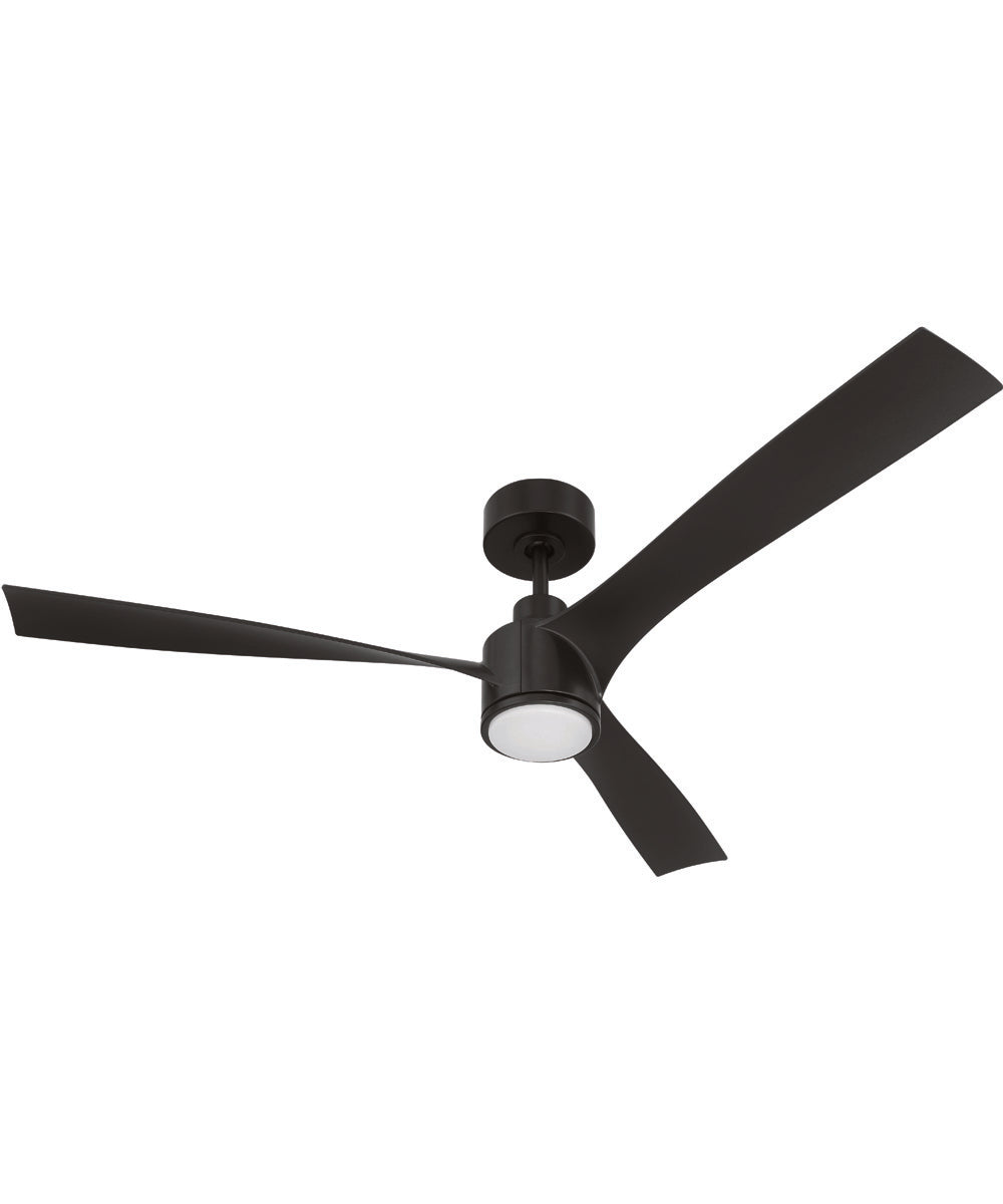 Phoebe 52" 3-Blade Indoor/Outdoor Damp Ceiling Fan Fan Flat Black