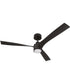 Phoebe 52" 3-Blade Indoor/Outdoor Damp Ceiling Fan Fan Flat Black
